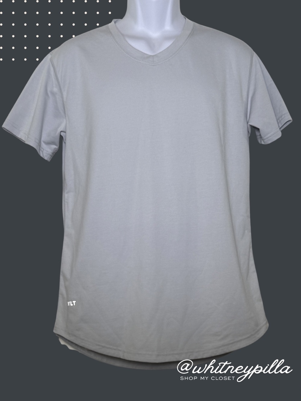 BYLT Premium Basics Signature Drop Hem T-Shirt in Grey Mens size Medium